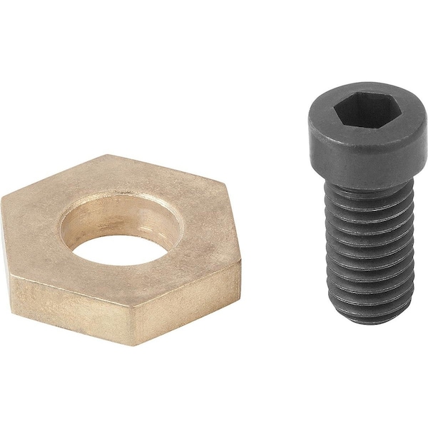 Cam Screw Hexagon D=M06X12 Brass, Comp:Carbon Steel